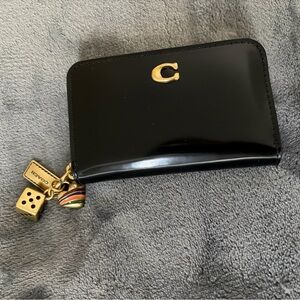 COACH essential small zip wallet with charms
